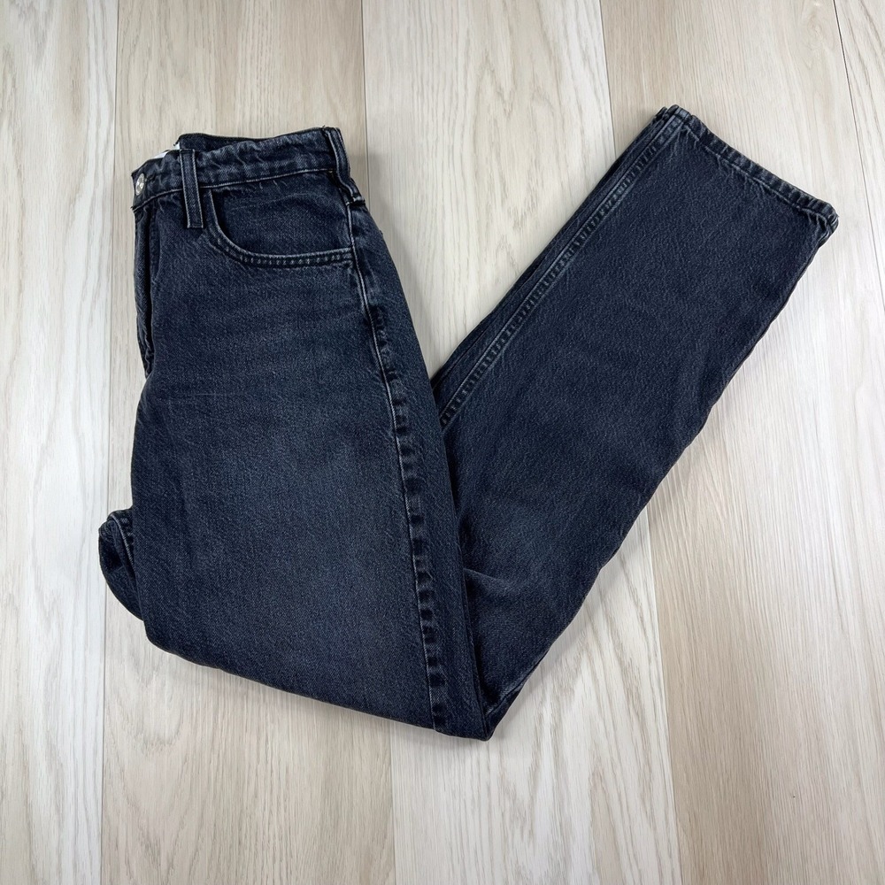 Frame High N Tight Straight Jeans Womens Size 26 Inkwell Black Wash